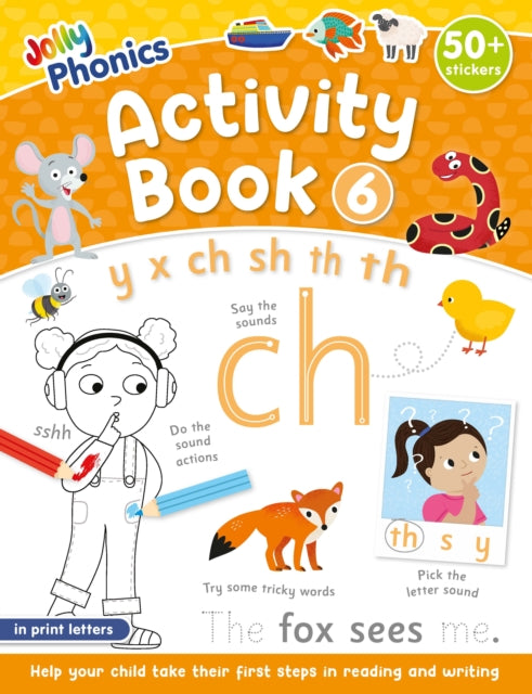Jolly Phonics Activity Book 6: in Print Letters (American English edition)