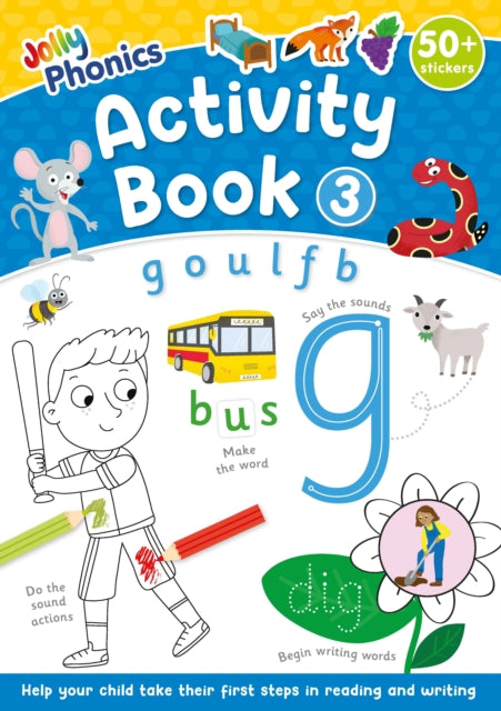 Jolly Phonics Activity Book 3: in Precursive Letters (British English edition)