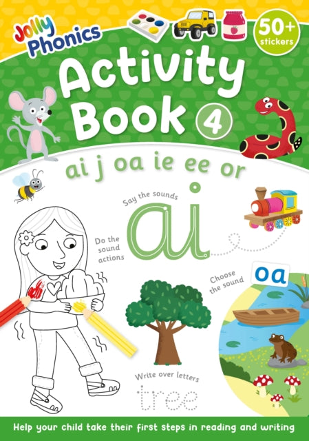 Jolly Phonics Activity Book 4: in Precursive Letters (British English edition)