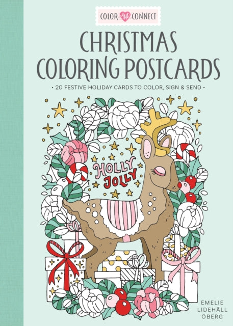 Christmas Coloring Postcards: 20 Festive Holiday Cards to Color, Sign, and Send