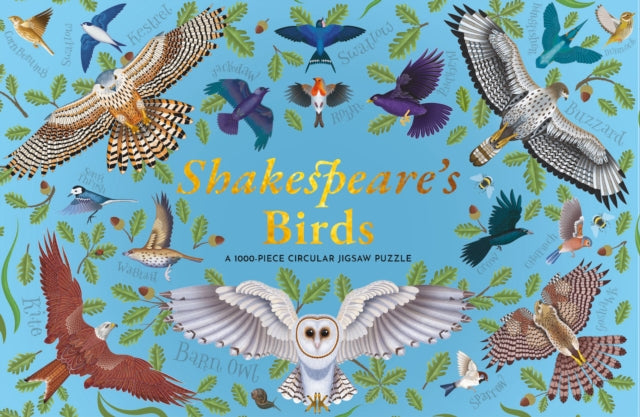 Shakespeare's Birds: A 1000-Piece Circular Jigsaw Puzzle for Adults, Premium Quality, Beautiful Design, Literary Gift
