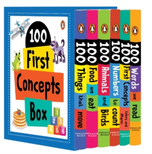 My First 100 Concept Board Book (6 Books Boxset): A Boxset of 6 illustrated Board Books for PreSchool Kids, Toddlers [Penguin Early Learning Series]