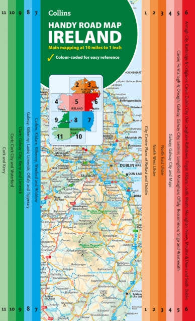 Map of Ireland Handy: Ideal for Route Planning