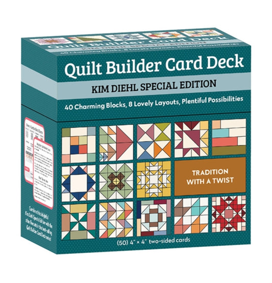 Quilt Builder Card Deck – Kim Diehl Special Edition: 40 Charming Blocks, 8 Lovely Layouts, Plentiful Possibilities