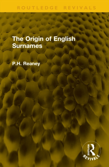 The Origin of English Surnames