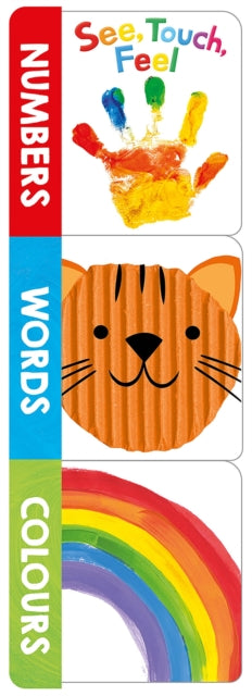 See, Touch, Feel Words, Numbers, Colours (Chunky Set): With 3 mini board books