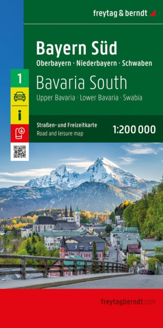 Bavaria South Road and Leisure Map: Upper Bavaria - Lower Bavaria - Swabia
