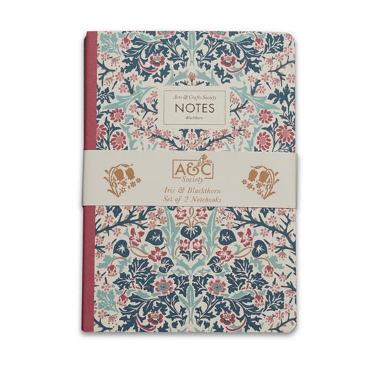 Set of 2 Stitch Bound A5 Notebooks - Blackthorn / Iris