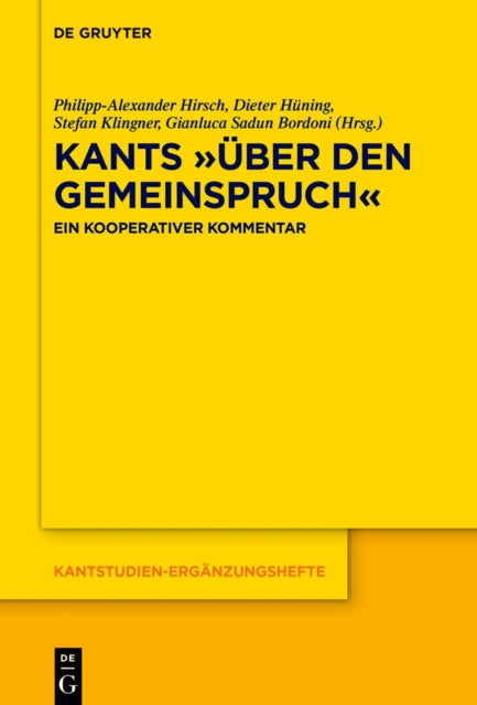 Kants »Uber Den Gemeinspruch«: Ein Kooperativer Kommentar
