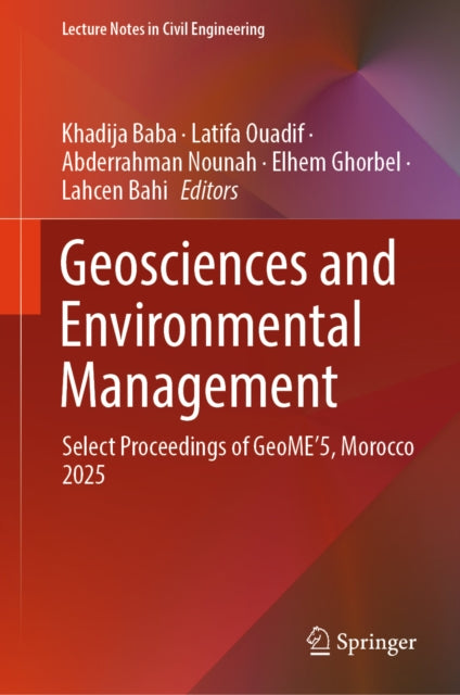 Geosciences and Environmental Management: Select Proceedings of GeoME’5, Morocco 2025