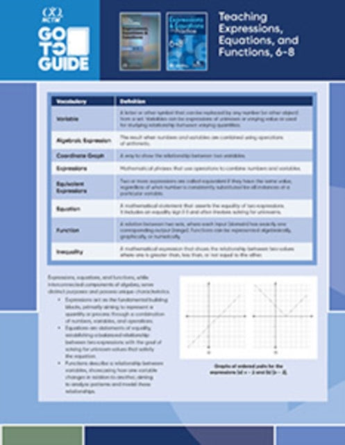 Go-to Guide: Teaching Expressions, Equations, and Functions, Grades 6–8