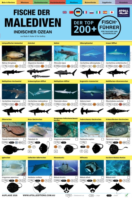 Malediven Fisch-Feldfuhrer: Der Top 200+ (German)