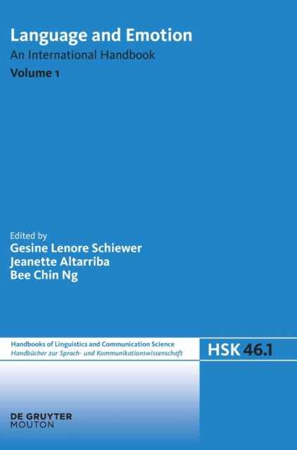 Language and Emotion. Volume 1