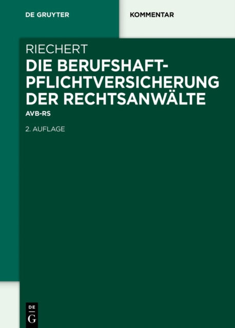 Die Berufshaftpflichtversicherung Der Rechtsanwalte: Avb-Rsw