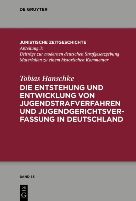 Die Entstehung Und Entwicklung Von Jugendstrafverfahren Und Jugendgerichtsverfassung in Deutschland