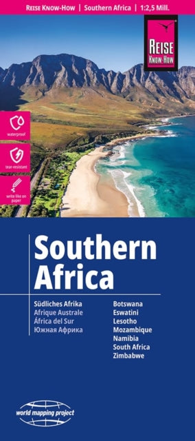 Southern Africa (1:2,500,000): Botswana, Lesotho, Mozambique, Namibia, Zimbabwe (World Mapping Project)