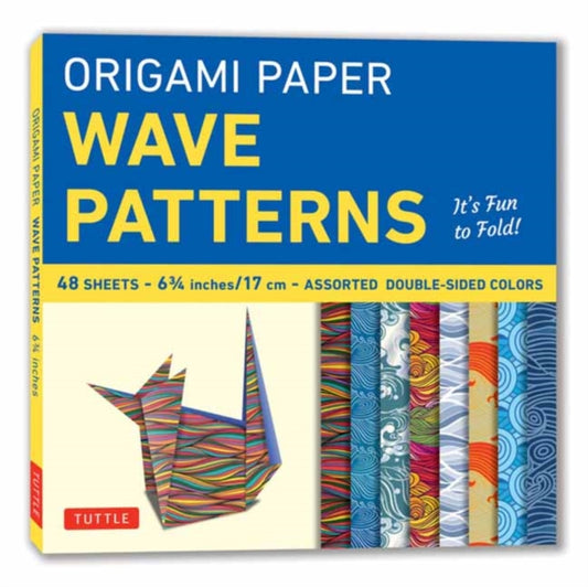 Origami Paper - Wave Patterns - 6 3/4 inch - 48 Sheets: Tuttle Origami Paper: Origami Sheets Printed with 8 Different Designs: Instructions for 8 Projects Included
