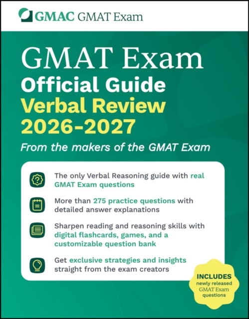 GMAT Official Guide Verbal Review 2026 - 2027: Book + Online Question Bank