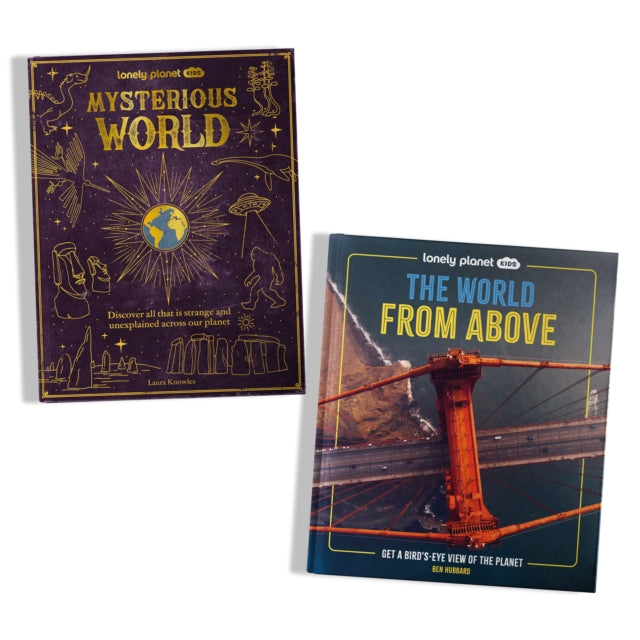 Lonely Planet Kids World Tour - 2 Book Collection Set: Mysteries & Unexplained Enigmas Across the Planet | Epic Birds Eye Photography of Iconic Landscapes & Landmarks