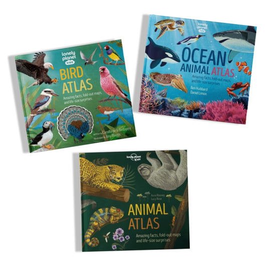 Lonely Planet Kids Creature Atlas Bundle: Meet Amazing Animals Around the World on Land & in the Ocean | Discover Our Planet's Most Incredible Birds | Facts & Maps Inside