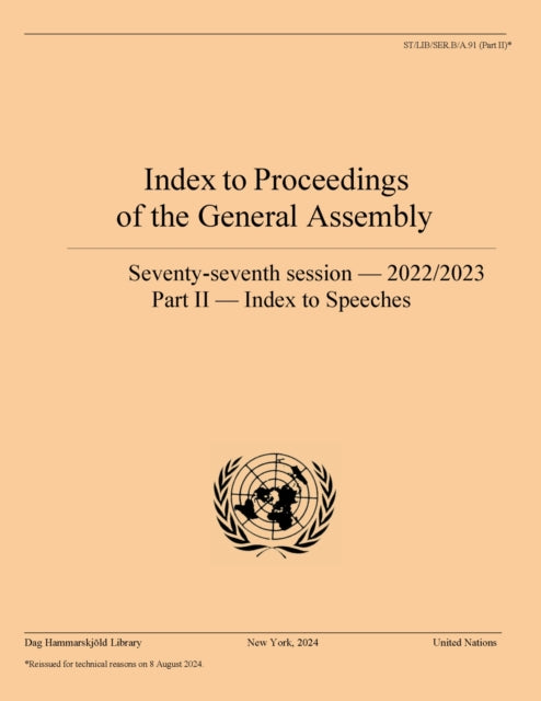 Index to Proceedings of the General Assembly 2022/2023: Part II - Index to Speeches