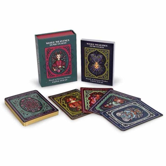Weird Weavings Runic Oracle: Threads of Feminine Wisdom (Oracle Kit Box Set with 24 Cards and Guide Book)
