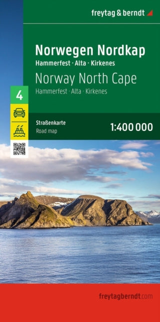 Norway North Cape Road Map: Hammerfest - Alta - Kirkenes