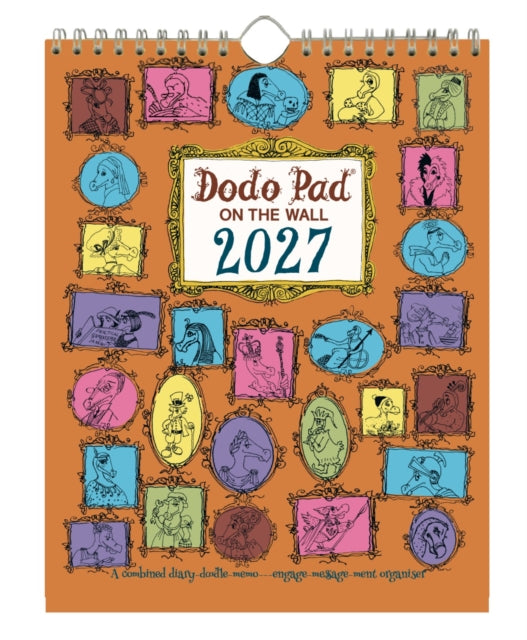 Dodo Pad On The Wall 2027 - Calendar Year Wall Hanging Week to View Calendar Organiser: A Diary-Organiser-Planner Wall Book for up to 5 people/activities. UK made, sustainable, plastic free