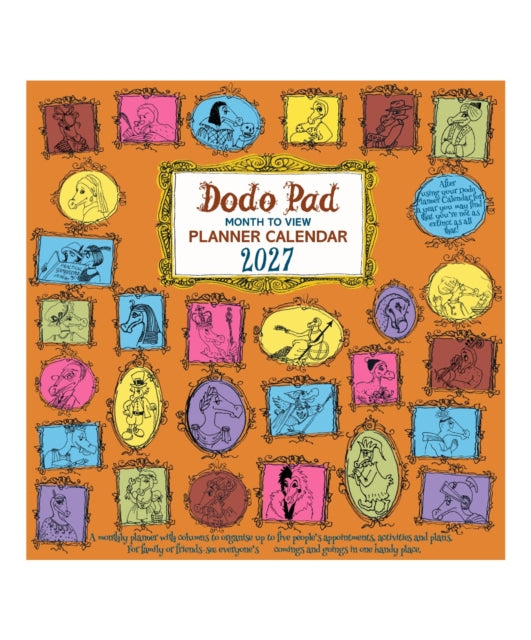 Dodo Pad Family Planner Calendar 2027 - Month to View with 5 Daily Columns: For up to 5 people's activities. See everyone’s comings & goings in one handy place. UK made, sustainable, plastic free