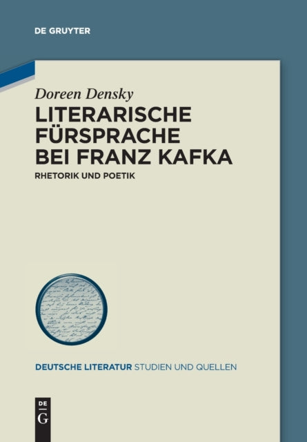 Literarische Fursprache bei Franz Kafka: Rhetorik und Poetik