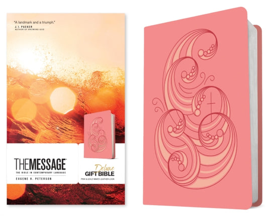 Message Deluxe Gift Bible, Pink and Gold Waves: The Bible in Contemporary Language