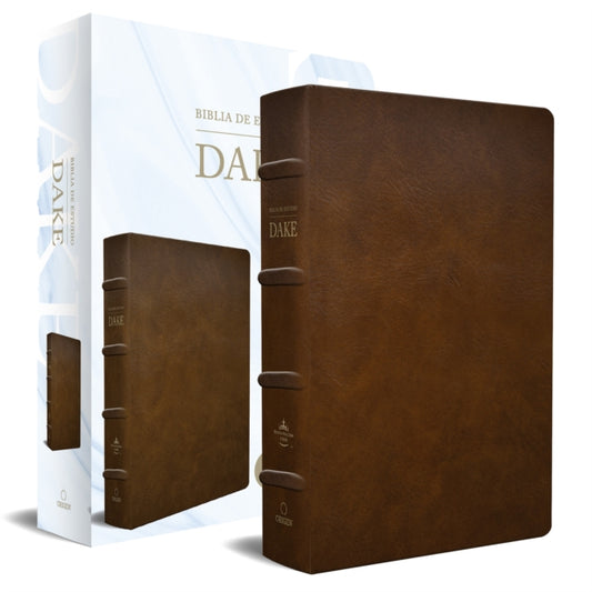 RVR 1960 Biblia de estudio Dake, tamano grande, piel marron / Spanish RVR 1960 Dake Study Bible, Large Size, Brown Leather