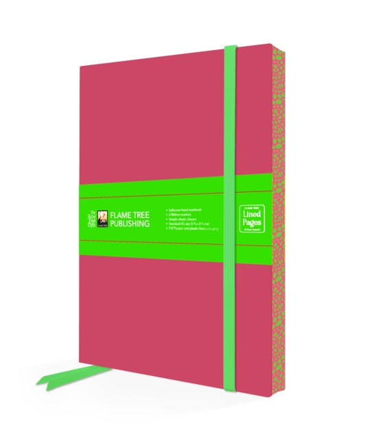 Lipstick Pink & Lime Green Artisan Paperback Notebook