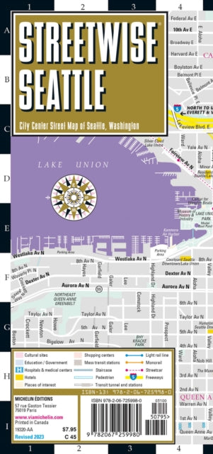 Streetwise Seattle Map: Laminated City Center Street Map of Seattle, Washington