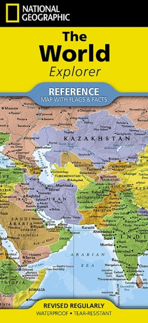 National Geographic World Explorer Map: (folded with flags and facts)