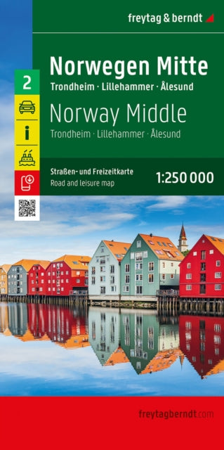 Norway Middle Road and Leisure Map: Trondheim - Lillehammer - Alesund