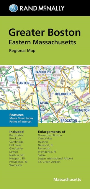 Rand McNally Folded Map: Greater Boston Eastern Massachusetts Regional Map