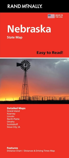 Rand McNally Easy to Read: Nebraska State Map