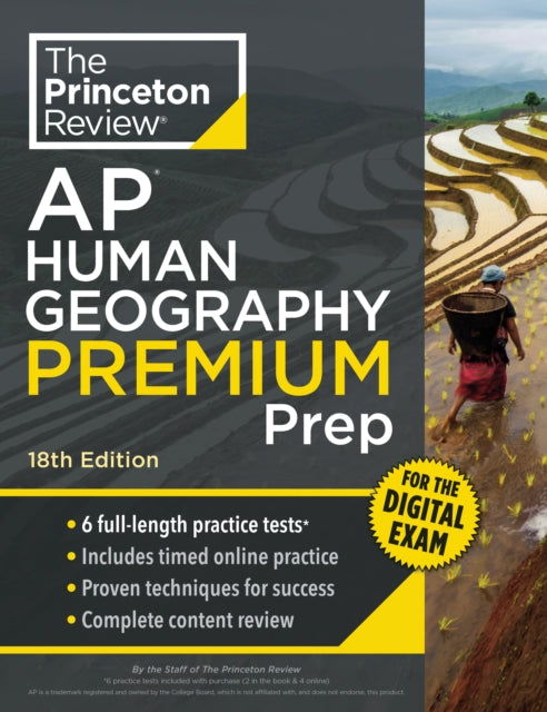 Princeton Review AP Human Geography Premium Prep, 18th Edition: 6 Practice Tests + Digital Practice Online + Content Review
