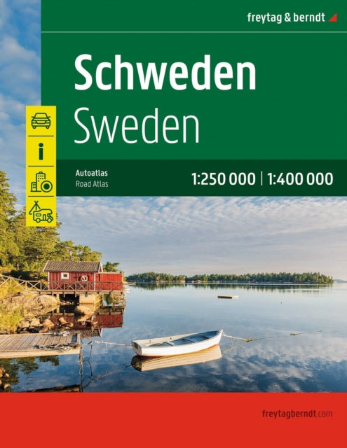 Sweden, Road Atlas: 1:250.000 - 1:400.000