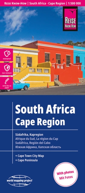 South Africa - Cape Region Map: Waterproof and tear resistant
