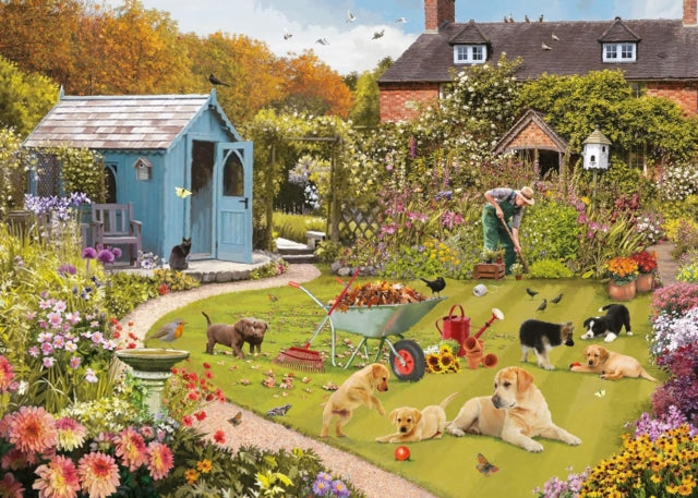 Jigsaw 1000 Piece - Fun In The Garden (L) cover