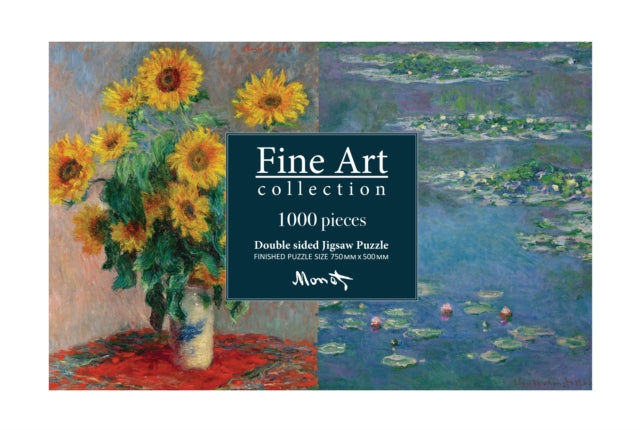 1000 Piece Jigsaw Puzzle Double Sided - Monet Sunflowers cover