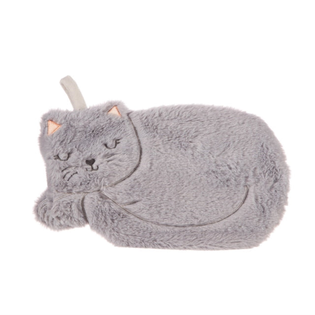 Grey Cat Hot Water Bottle cover