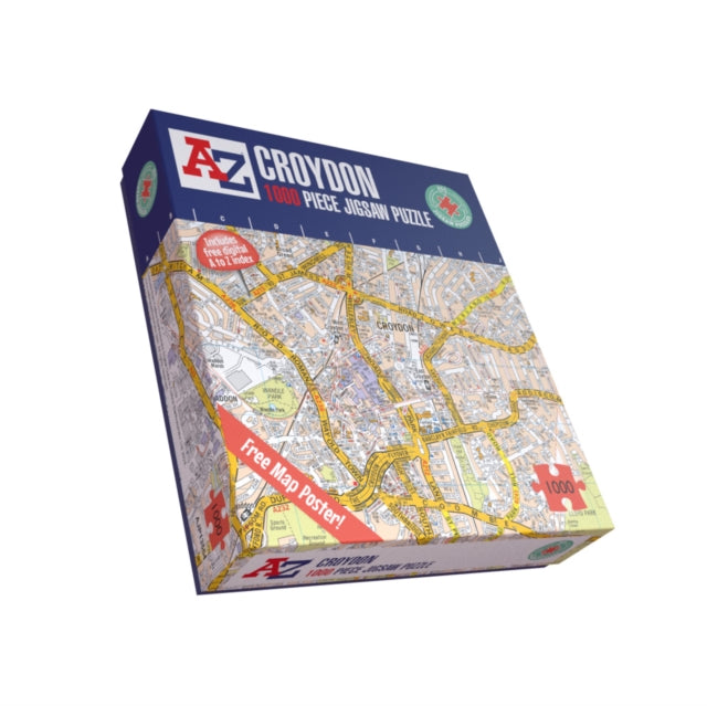 A-Z Map of Croydon 1000 Piece Jigsaw cover