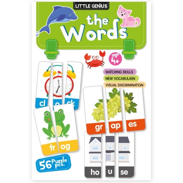 Little Genius Puzzles And Games: The Words- Play And Learn First Words With 56 Fun And Colourful Puzzle Pieces cover