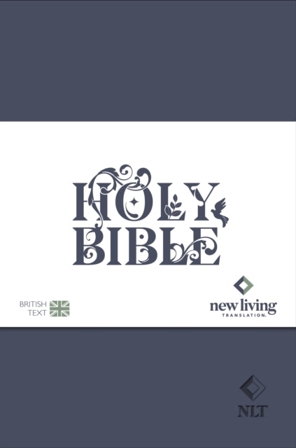 NLT Holy Bible – New Living Translation, British Text Version in Blue Soft–tone Flexiback Binding cover