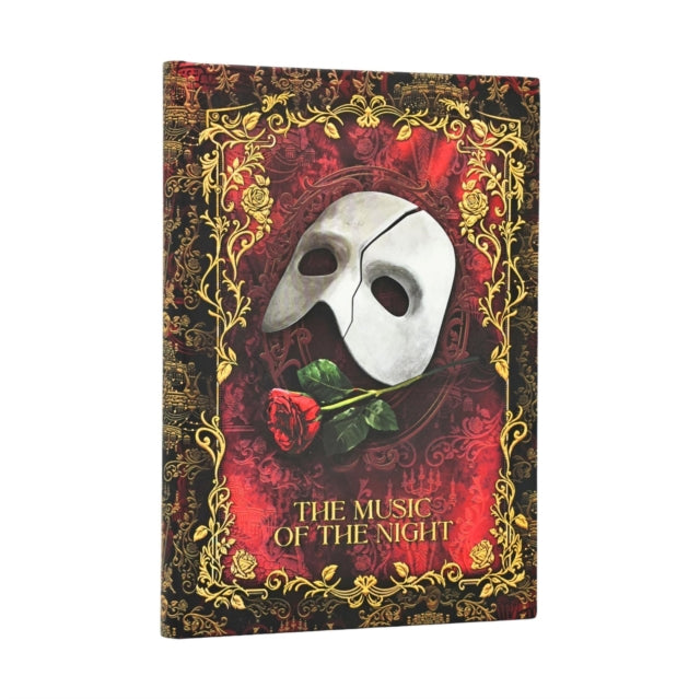 Masked Melody Midi Custom Unlined Hardcover Journal, 144pg, 120GSM, Andrew Lloyd Webber Collection by Paperblanks (Phantom of the Opera) cover