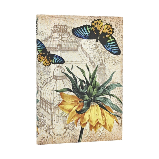 Golden Fritillaria Midi Lined Softcover Journal, 176pg, 100GSM, New York Botanical Garden by Paperblanks (Golden Fritillaria) cover