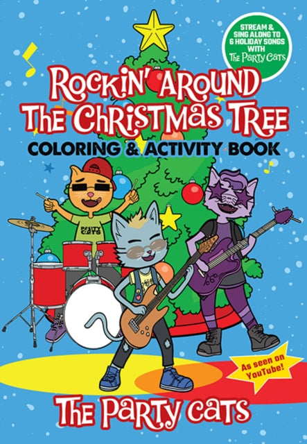 The Party Cats Rockin' Around the Christmas Tree Coloring & Activity Book cover